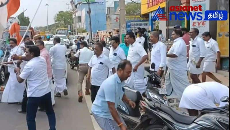 Clash between Congress and BJP - stone pelting near nagercoil