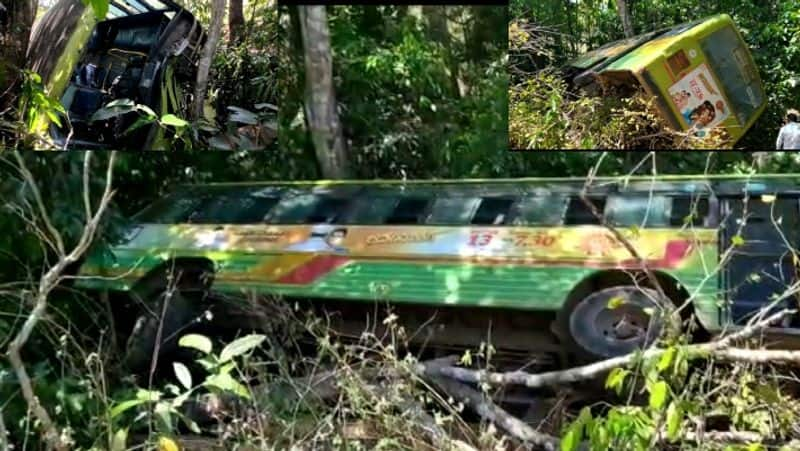 KSRTC bus falls into ditch with steering broken in Siddapur passenger injured sat