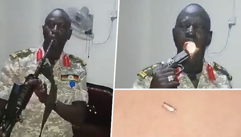 WATCH African soldier dares to catch bullets shot from AK 47 with his mouth AJR