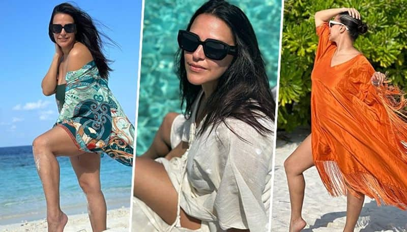 Neha Dhupia ramps up beach fashion with breezy ensemble during Maldives vacay; See pictures vma