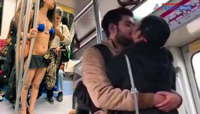 Bralette girl, kissing couples and a travelling monkey in Delhi metro ram