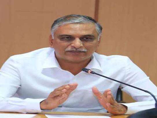  Telangana Minister  Harish Rao counters to Union Minister  Rajnath Singh Comments lns