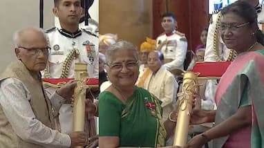 sudha murthy to mm keeravani President Droupadi Murmu Confers padma awards 2023 in Delhi ckm sudha murthy to mm keeravani President Droupadi Murmu Confers padma awards 2023 in Delhi ckm