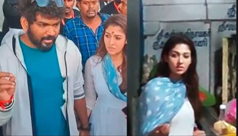 Kollywood Actress Nayanthara lost her cool after fan trying to film her akb