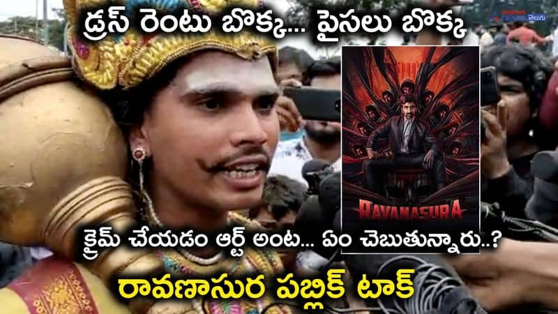 ravanasura public talk-review of a fan dressed in costume