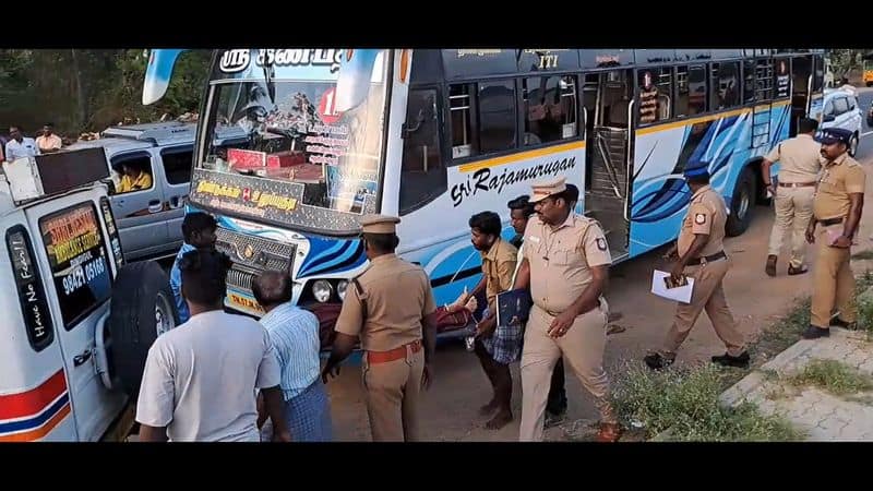 land issue lady killed in running bus in dindigul district