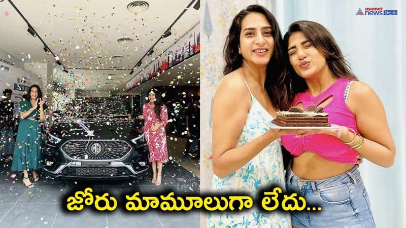 surekha vani buys a luxury car-celebrates with daughter supreetha