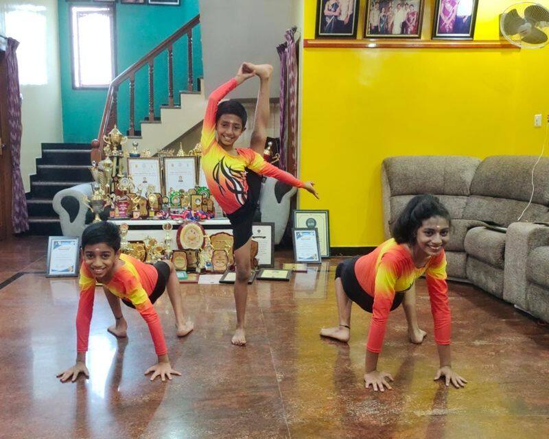 3 boys belonging to the same family in Coimbatore are creating various achievements in yoga