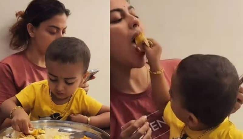 anusree shares video with brothers son azn 