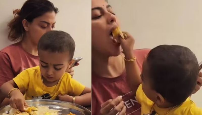 anusree shares video with brothers son azn 