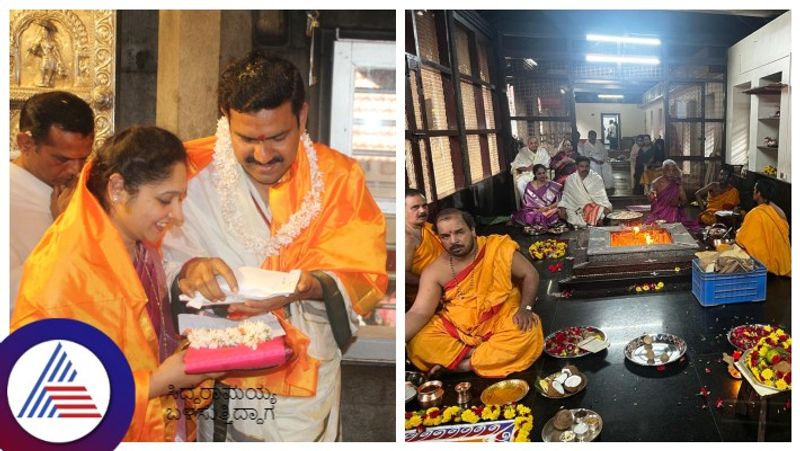 BJP leader BY Vijayendra held special Pooja at horanadu annapoorneshwari temple gow