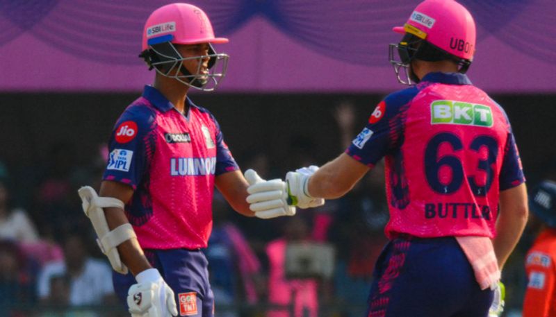 IPL 2023 GT vs RR Big blow to Rajasthan Royals as Yashasvi Jaiswal Jos Buttler dismissed early jje 