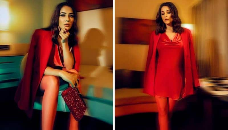 In Pics: Shehnaaz Gill looks sizzling hot in red couture outfit; see photos vma