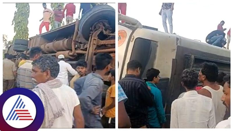 Private bus accident in yadagiri many injured gow