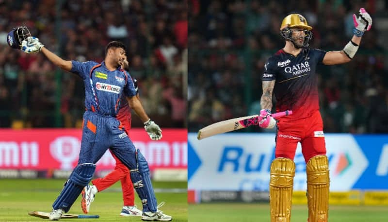 IPL 2023, RCB vs LSG: Faf du Plessis fined INR 12 lakh for maintaining slow over-rate, Avesh Khan rebuked for throwing helmet-ayh