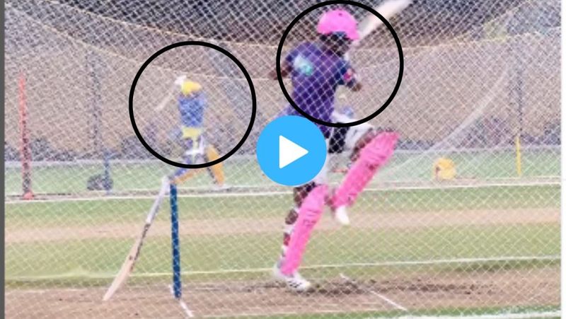 MS DHONI AND SANJU SAMSON PRACTISING TOGETHER watch video btb