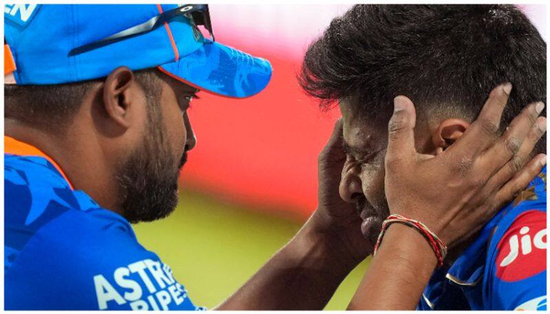 Mumbai Indians Player Suryakumar Yadav injured his eye brow during fielding against Delhi Capitals Match