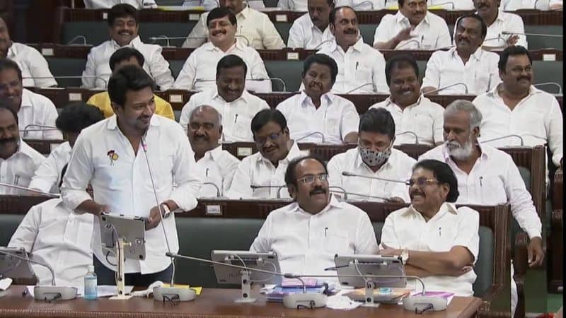 Sabarisan and Krithika came to the floor of the Tamil Nadu Legislative Assembly to listen to Udayanidhi speech