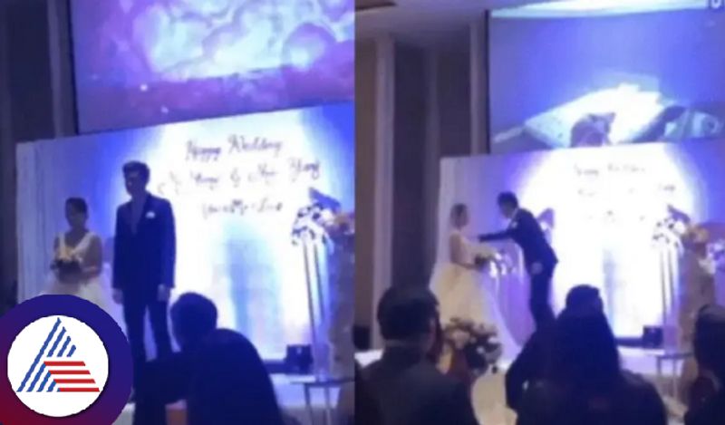 Groom exposes brides affair with brother in law during reception party, watch high drama Vin