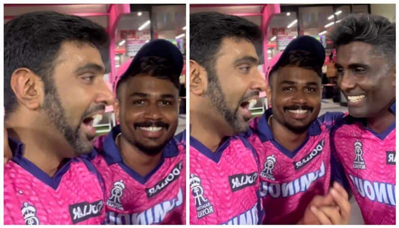 watch video r ashwin trolls sanju samson after match against chennai super kings saa