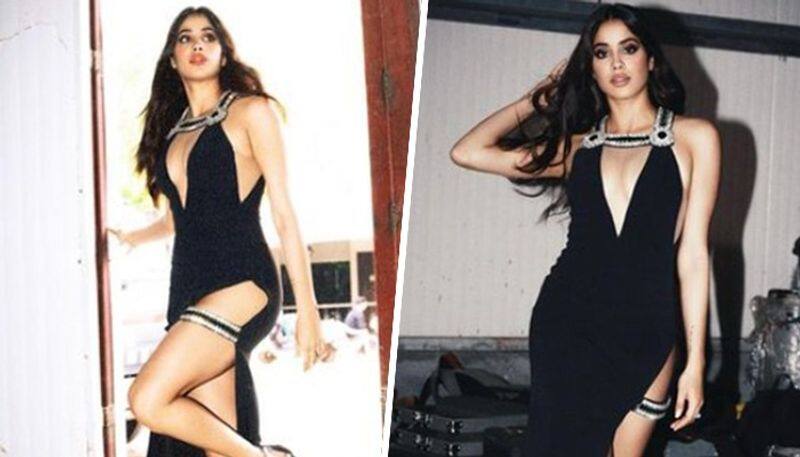 Janhvi Kapoor SEXY photoshoot: Actress flaunts her curvy body in BOLD black thigh-slit dress AHA