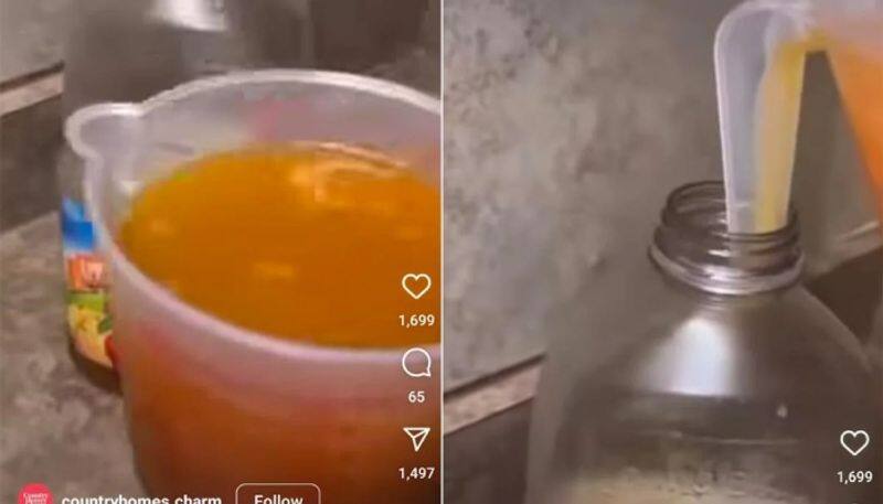 video which shows how can we pour juices without spilling hyp