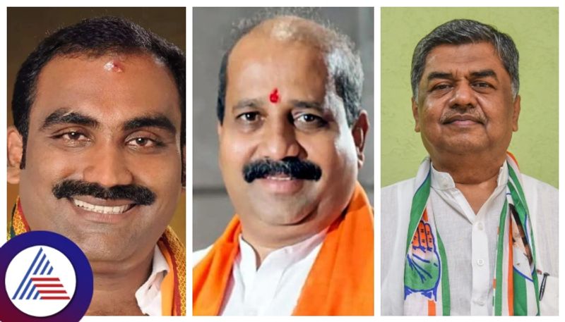 MLA Raghupathi Bhatt stand behind Yashpal suvarna campaigning in udupi sat