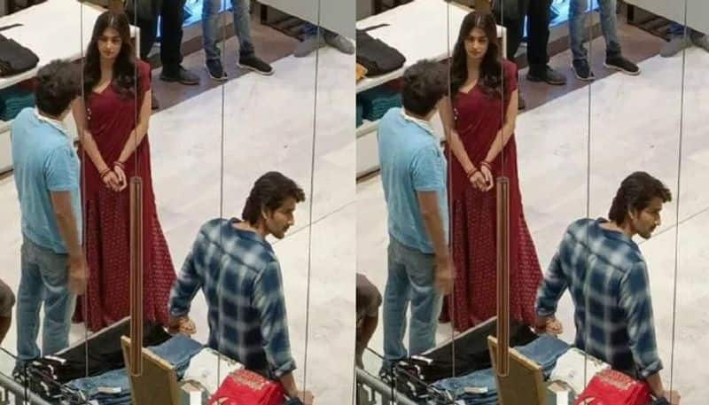 Mahesh babu and Pooja Hegde pic form SSMB28 sets NSK