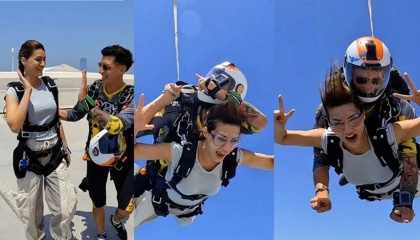 Kriti Sanon goes skydiving for first time; drops video of her enthralling experience 