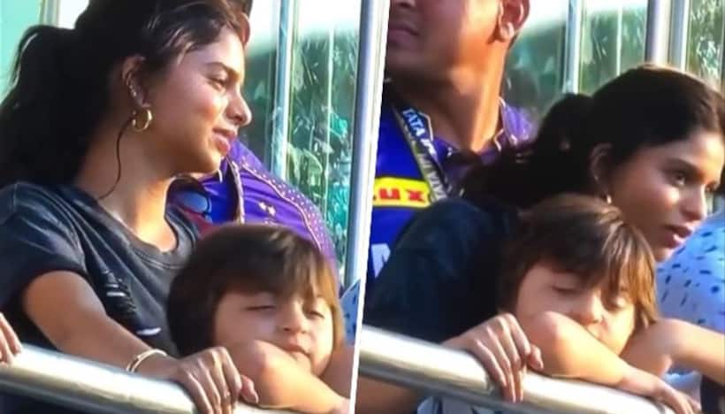 Suhana Khan’s adorable moment with AbRam at MI vs KKR IPL 2023 match captured, WATCH VIDEO