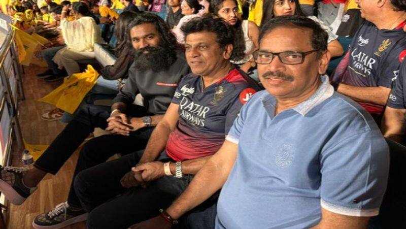 Actor Dhanush came to the RCB vs CSK match in Captain Miller look at Bengaluru Stadium