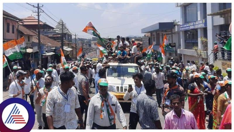 congress candidate AS Ponnanna  rally against MLA KG Bopaiah in Virajpet gow