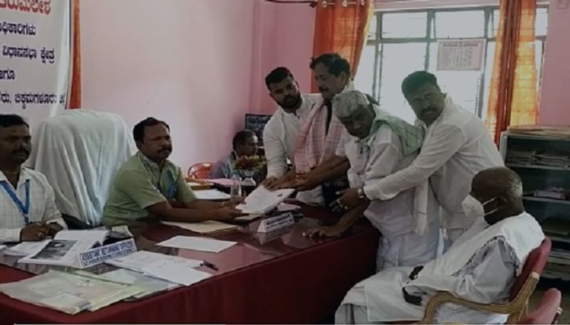 submitted 18 nomination including MLA Rajegowda and YSV Datta in Chikkamagaluru grg