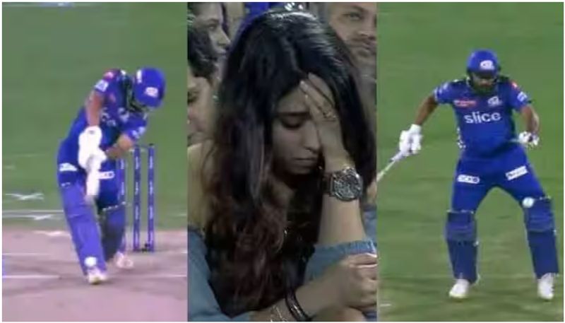 watch video ritika sajdeh expression when ishan kishan powerful shot hits rohit sharma body saa