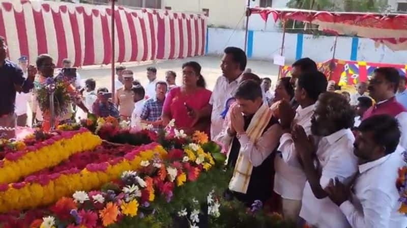 governor rn ravi paid tribute by laying flowers at the memorial of immanuel sekaran