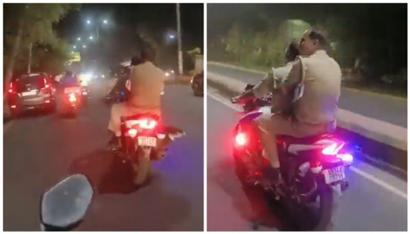 Viral video of  two women questioned two UP cops to ride bike without helmets prn