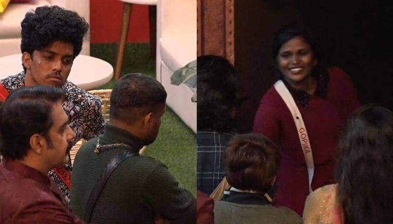 gopika did not say good bye to sagar and junaiz in bigg boss malayalam season 5 eviction nsn