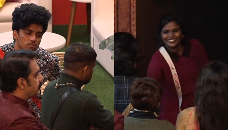 gopika did not say good bye to sagar and junaiz in bigg boss malayalam season 5 eviction nsn