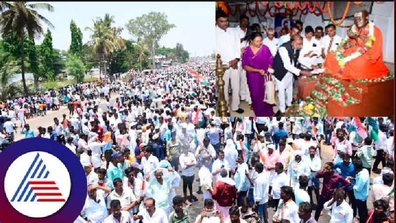 Karnataka election 2023 Congress candidate H Anjaney filed his nomination at chitradurga rav