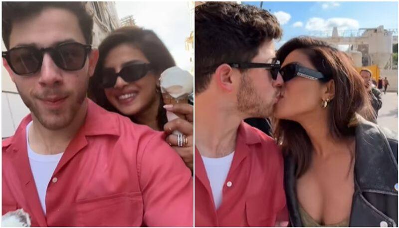 Nick Jonas and Priyanka Chopra share kisses and ice cream and they enjoying in Rome sgk