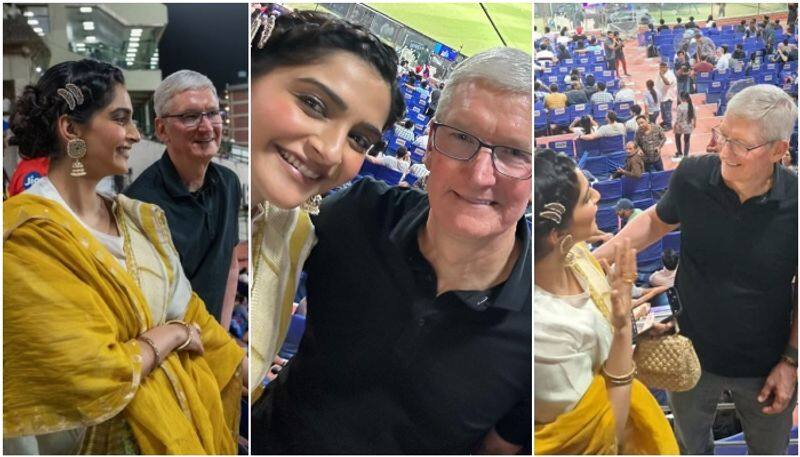 Sonam Kapoor gets brutally TROLLED for watching DC VS KKR match with Apple CEO Tim Cook sgk