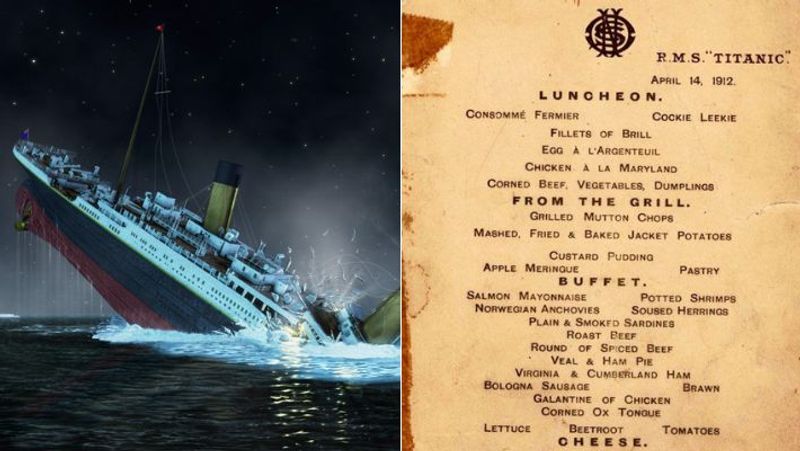 111-year-old elaborate menus from Titanic