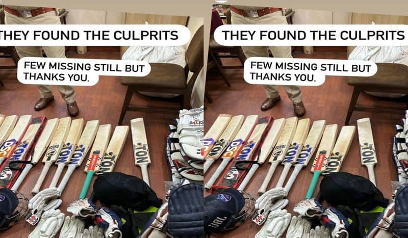 Delhi Capitals Players bats, Pads all have been found by the police