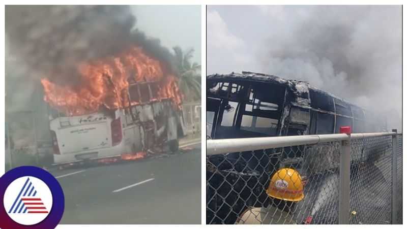 two buses caught fire In separate incidents in hyderabad - bsb