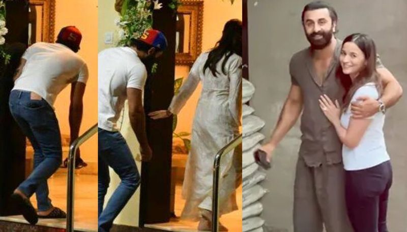 Ranbir Kapoor gesture for Alia Bhatt at Aditya Chopra house wins fans hearts sgk