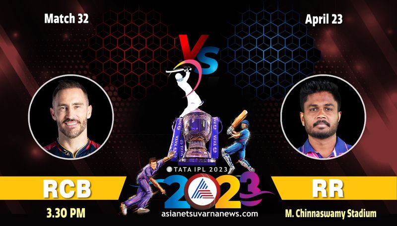 IPL 2023 Royal Challengers Bangalore take on Rajasthan Royals at M Chinnaswamy Stadium kvn