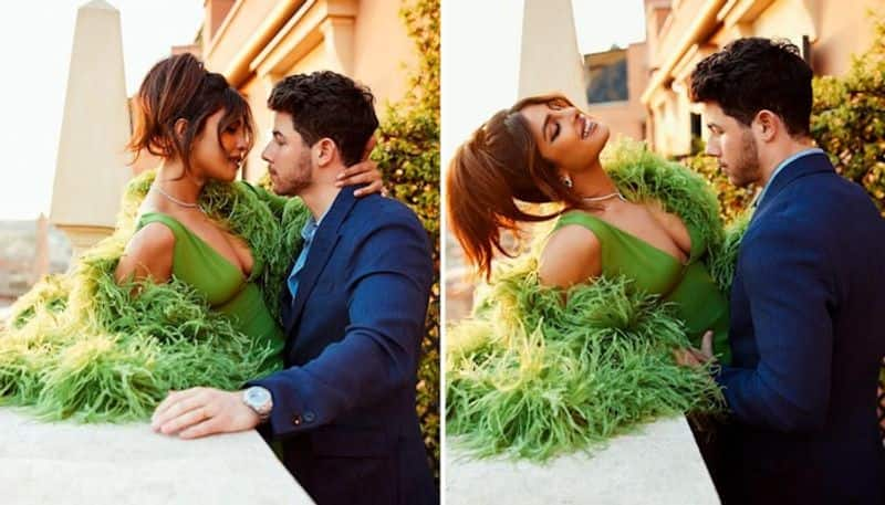 Priyanka Chopra looks SEXY in green plunging neckline gown; Nick Jonas can't keep his eyes and hands off her RBA