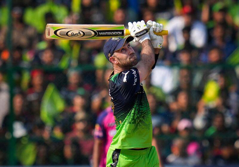 faf du plessis and glenn maxwell fifties help rcb to set challenging target to rajasthan royals in ipl 2023