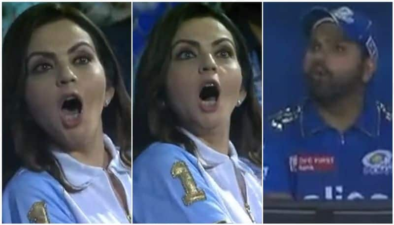 tim david six against punjab kings nita ambani rohit sharma reaction watch video btb