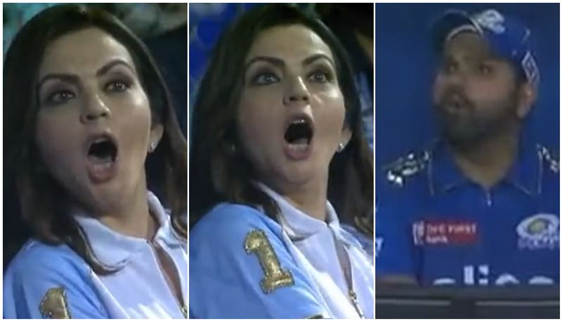 tim david six against punjab kings nita ambani rohit sharma reaction watch video btb